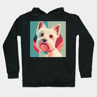 70s West Highland White Terrier Vibes: Pastel Pup Parade Hoodie